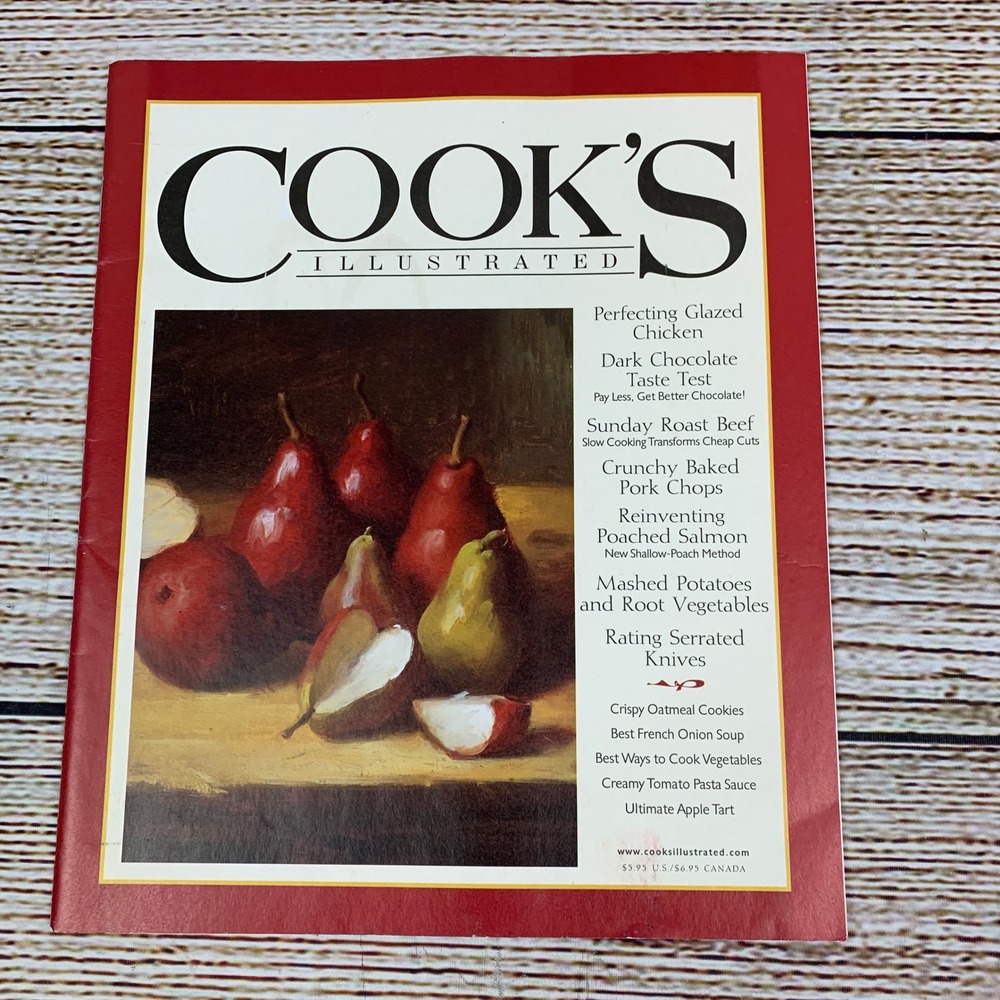 Cook's Illustrated Cookbook Apples Pears Chicken Recipes Vintage Magazine